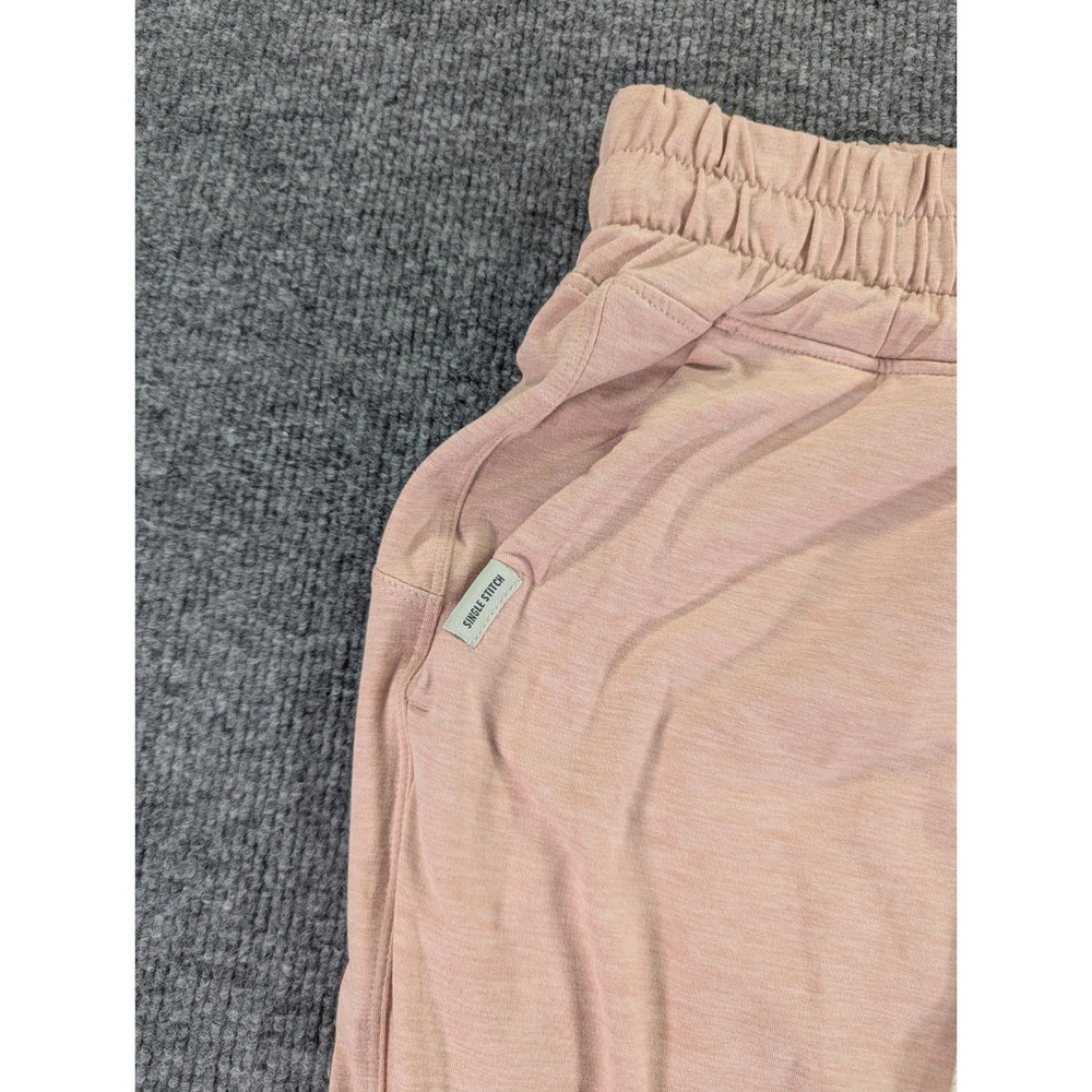 Single Stitch Everyday Lightweight Jogger Women's Sz Large Heather Pink Pockets - Picture 2 of 9
